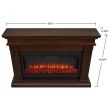 Real Flame Beau Electric Fireplace With Mantel - 8080E - Dark Dimension