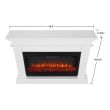 Real Flame Beau Electric Fireplace With Mantel - 8080E - White Dimension