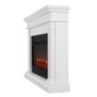 Real Flame Beau Electric Fireplace in White - 8080E-W - Side