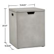Real Flame Brenner LP Tank Cover - Cement - 821-CMT - Dimensions