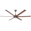 Big Ass Fans Bison 84" ORB Motor Smart Indoor/Outdoor Walnut Ceiling Fan with Wifi Enable and LED light - BS1-84ZN-03