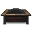 Real Flame Morrison - Black Wood Burning Fire Pit - 906-BK - Front-Blockout-HI_RES