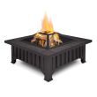 Real Flame Lafayette - Black Wood Burning Fire Pit - 908-BK Main-Blockout-Burn-HI_RES