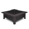 Real Flame Lafayette - Black Wood Burning Fire Pit - 908-BK - Main-Blockout-HI_RES