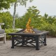 Real Flame Larkspur Black Wood Burning Fire Pit - 909-BLK - Lifestyle