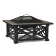 Real Flame Larkspur Black Wood Burning Fire Pit - 909-BLK