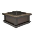Real Flame Alderwood Wood Burning Fire Pit - 910-BK - Main-Lid-HI_RES