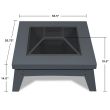 Real Flame Breton Gray Wood Burning Fire Pit - 940-GRY - Dims