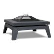 Real Flame Breton Gray Wood Burning Fire Pit - 940-GRY