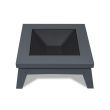 Real Flame Breton Gray Wood Burning Fire Pit - 940-GRY - Top No Lid