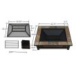 Real Flame Hamilton Natural Slate Tile Wood Burning Fire Pit - 946-NST - Dims-HI_RES