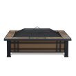 Real Flame Hamilton Natural Slate Tile Wood Burning Fire Pit - 946-NST - Side-HI-RES