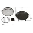 Real Flame Anson Gray Wood Burning Fire Pit - 958-GRY - DIMS-HI_RES