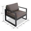Real Flame Baltic Chair Set (2 Chairs) - Black - 9611-BK - Dimensions