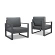 Real Flame Baltic Chair Set (2 Chairs) Gray - 9611-GRY - Pairs