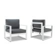 Real Flame Baltic Chair Set (2 Chairs) White - 9611-WHT - Chairs