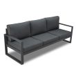 Real Flame Baltic 3 Seat Sofa - Gray - 9621-GRY