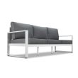 Real Flame Baltic 3 Seat Sofa - White - 9621-WHT - Hero