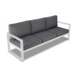 Real Flame Baltic 3 Seat Sofa - White - 9621-WHT