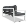 Real Flame Baltic 3 Seat Sofa - White - 9621-WHT - Back