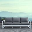 Real Flame Baltic 3 Seat Sofa - White - 9621-WHT - Lifestyle