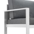 Real Flame Baltic 3 Seat Sofa - White - 9621-WHT - Detail 2