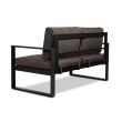 Real Flame Baltic Love Seat - Black - 9624-BK - Back