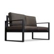 Real Flame Baltic Love Seat - Black - 9624-BK - Hero