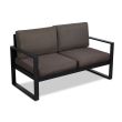 Real Flame Baltic Love Seat - Black - 9624-BK