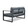 Real Flame Baltic Love Seat - Gray - 9624-GRY - Back
