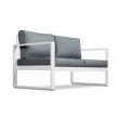 Real Flame Baltic Love Seat- White - 9624-WHT - hero