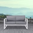 Real Flame Baltic Love Seat- White - 9624-WHT - lifestyle