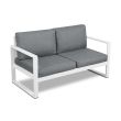 Real Flame Baltic Love Seat- White - 9624-WHT
