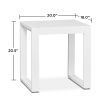 Real Flame Baltic End 2 Tables White - 9625-WHT - dims
