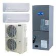 48000 BTU ACiQ Standard Series 22.2 SEER2 Tri Central Zoned Mini Split Heat Pump System - R454B - 12 + 12 + 24 - ES-48Z-M6C / ACIQ-12W-HH-MD-2 / ACIQ-24AHB-HH-MB