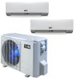 18,000 BTU 22.9 SEER2 ACiQ 2-Zone Wall Mounted Mini Split System w/ WiFi - 6+6 - ES-18Z-M2/ACIQ-06W-HH-M-2