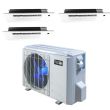 36,000 BTU 23.9 SEER2  ACiQ 3-Zone Slim Ceiling Cassette Mini Split System - 9+18+18 - ES-36Z-M4/SCC-0609-HH-M/SCC-1218-HH-M-2-L