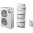56,000 BTU 16 SEER Seven Zone Mini Console Gree Heat Pump System 9+9+9+9+9+18+18