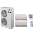 48,000 BTU 16 SEER Quad Zone Floor Mounted Gree Heat Pump System 9+9+9+12