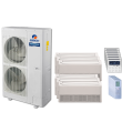 56,000 BTU 16 SEER Six Zone Floor Mounted Gree Heat Pump System 9+9+9+9+9+12