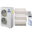 56,000 BTU 16 SEER Eight Zone Floor Mounted Gree Heat Pump System 9+9+9+9+9+9+9+9