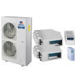 56,000 BTU 15 SEER Five Zone Concealed Duct Gree Heat Pump System 9+9+18+18+18