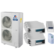 56,000 BTU 15 SEER Six Zone Concealed Duct Gree Heat Pump System 9+9+9+9+9+18