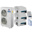 56,000 BTU 15 SEER Eight Zone Concealed Duct Gree Heat Pump System 9+9+9+9+9+9+9+9