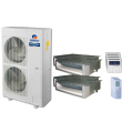 48,000 BTU 16 SEER Quad Zone Concealed Duct Gree Heat Pump System 9+9+12+12