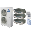 48,000 BTU 16 SEER Seven Zone Concealed Duct Gree Heat Pump System 9+9+9+9+9+9+9