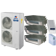 48,000 BTU 15 SEER Eight Zone Concealed Duct Gree Heat Pump System 9+9+9+9+9+9+9+9