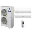 48,000 BTU 16 SEER Quad Zone Wall Mounted Gree Heat Pump System 9+12+18+24