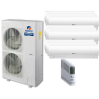 56,000 BTU 16 SEER Nine Zone Wall Mounted Gree Heat Pump System 9+9+9+9+9+9+9+9+9