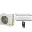 30,000 BTU 21 SEER Tri Zone Wall Mounted Gree Heat Pump System 9+9+12